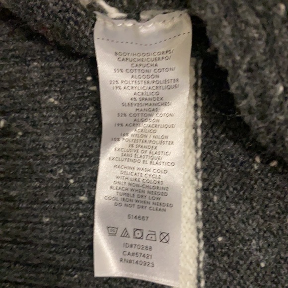 NWOT LOFT Stripe Hooded Poncho Sweater - Picture 11 of 11